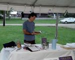 Mike w/new firewalking T-shirt<br> reading "Find A Way"
